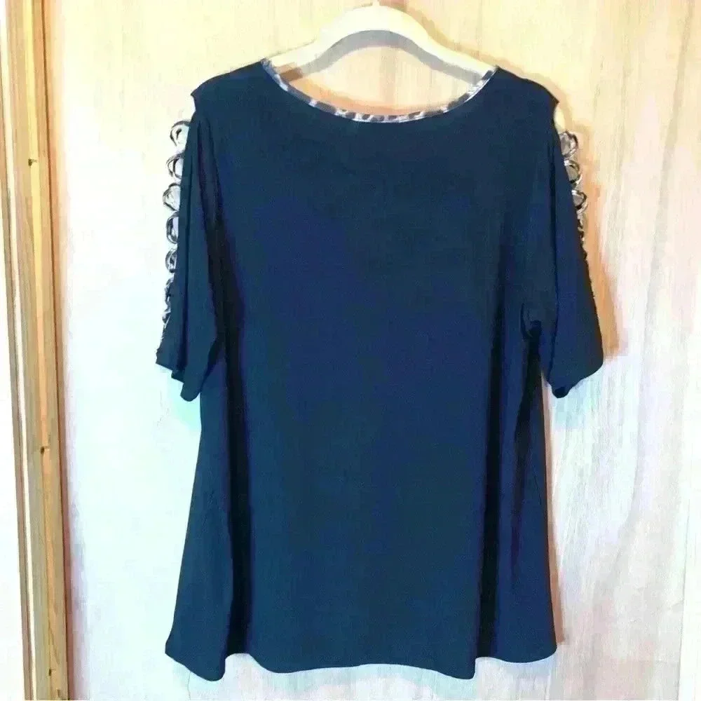 89th and Madison Blouse Short Sleeves 1X - Picture 11 of 15